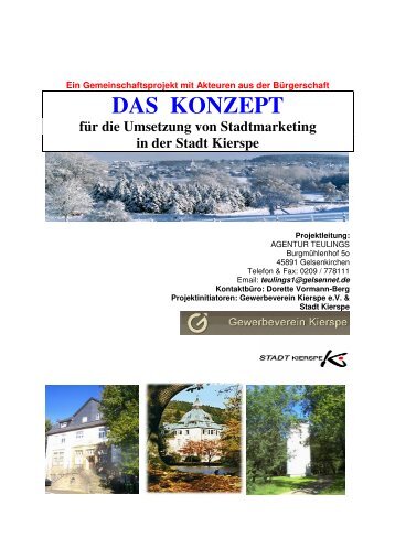 Konzept für die Umsetzung des Stadtmarketings - Stadt Kierspe