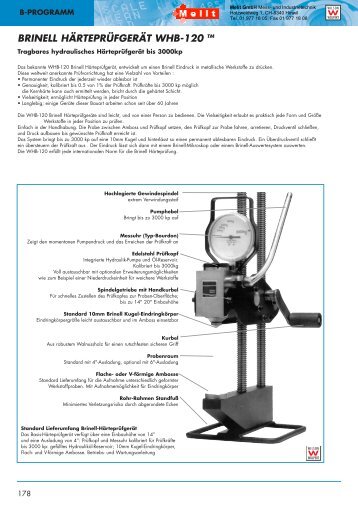 BRINELL HÄRTEPRÜFGERÄT WHB-120 TM - bei der Melit GmbH