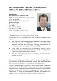 Sektionschef Mag. Dr. Gerhard Gürtlich, BMVIT - Österreichische ...