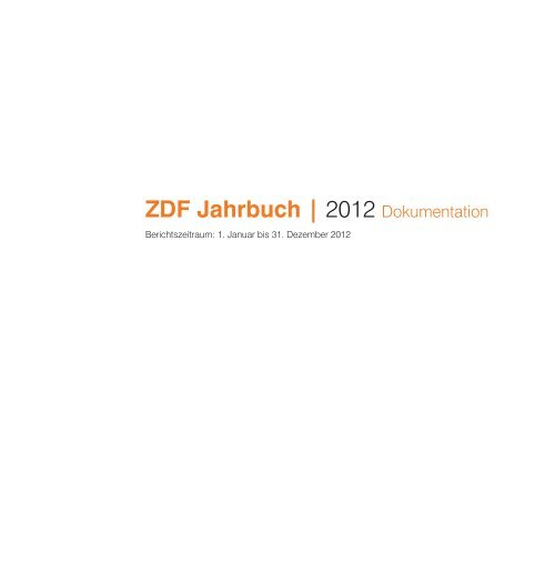 ZDF-Programm - ZDF Jahrbuch 2012