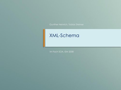 Die Bestellposition in der XML-Schema - Tobias Steimer