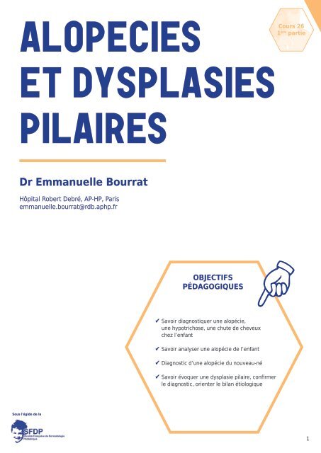 Dr Emmanuelle Bourrat - DIU Dermatologie Pédiatrique