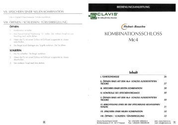 Bedienungsanleitung Download Fichet Bauche Mc4 - Clavis ...