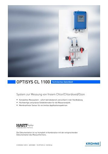 System zur Messung von freiem Chlor/Chlordioxid/Ozon
