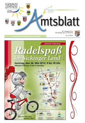 Ausgabe Nr. 21 vom 23.05.2013 - Verbandsgemeinde ...