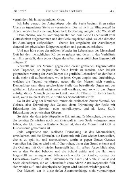 GL 1/2012 - der Lorber-Gesellschaft eV