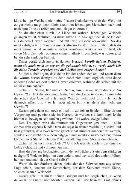 GL 1/2012 - der Lorber-Gesellschaft eV