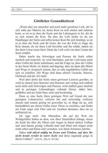 GL 1/2012 - der Lorber-Gesellschaft eV