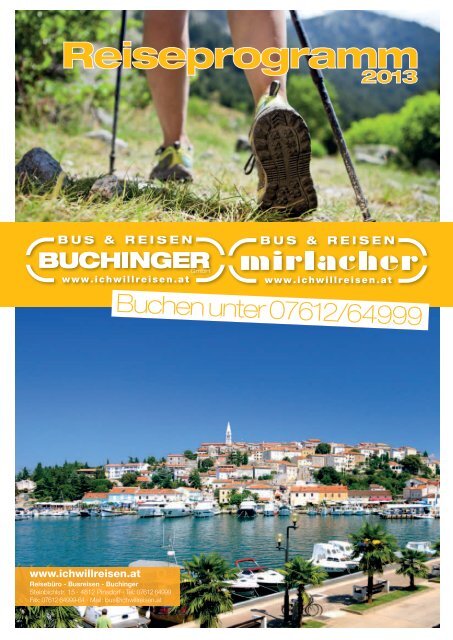Reiseprogramm - Bus & Reisen Buchinger