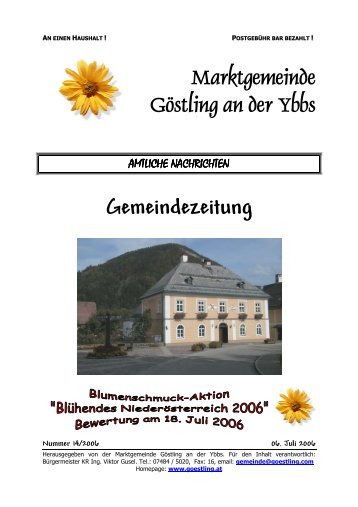 Gemeindezeitung - Göstling an der Ybbs