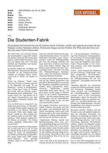 Die Studenten-Fabrik