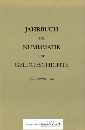 1986 Band XXXVI - Bayerische Numismatische Gesellschaft