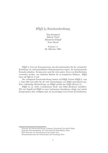 kurze Latex-Einführung (PDF)