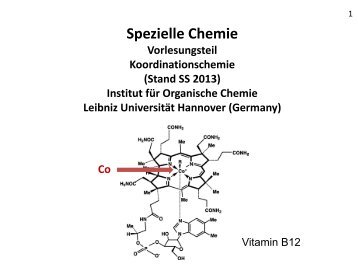 Skript SS 2013 - Institut für Organische Chemie - Leibniz Universität ...