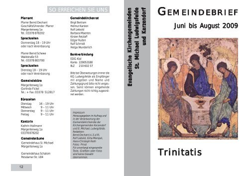 Trinitatis rinitatis - Evangelischer Kirchenkreis Zossen-Fläming