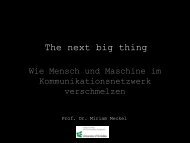 Zum Referat von Prof. Dr. Miriam Meckel - Goldbach Group