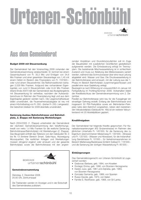 Gemeindewahlen 2008 - Einwohnergemeinde Moosseedorf