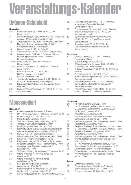 Gemeindewahlen 2008 - Einwohnergemeinde Moosseedorf