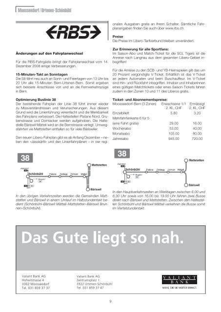 Gemeindewahlen 2008 - Einwohnergemeinde Moosseedorf