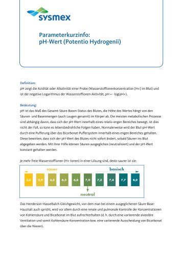 pH-Wert - Sysmex