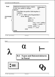 D.2 Typen und Datenstrukturen in Pascal - Informatik