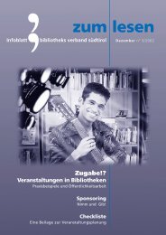 Zum Lesen 3 / 2002 - Bibliotheksverband Südtirol