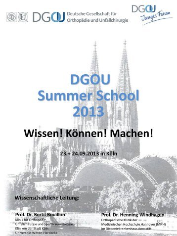 DGOU Summer School 2013 - Diakoniekrankenhaus Annastift