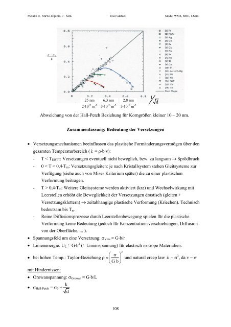 Metalle II, Teil c - Lehrstuhl Metallische Werkstoffe, Universität ...