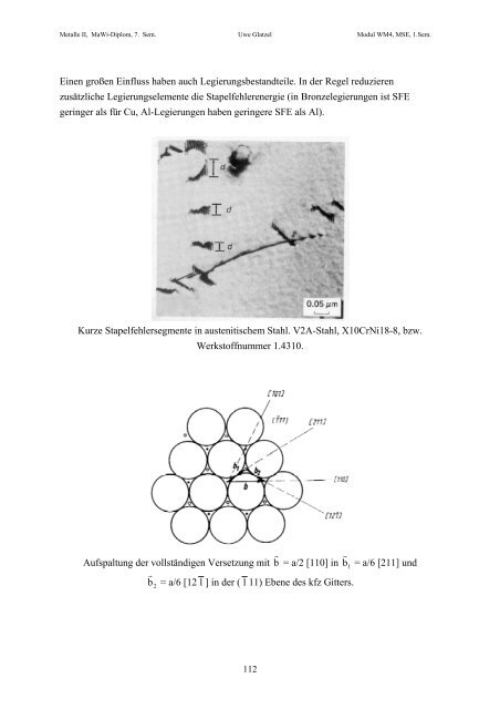 Metalle II, Teil c - Lehrstuhl Metallische Werkstoffe, Universität ...