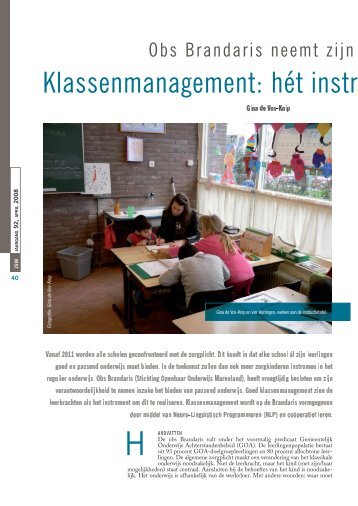 Klassenmanagement: hét instrument voor passend ... - Kennisnet