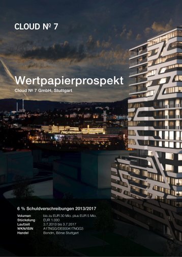 Wertpapierprospekt Cloud N o 7 GmbH, Stuttgart