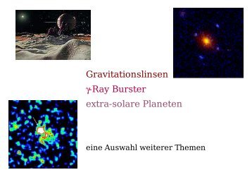 Gravitationslinsen, Gamma Ray Burster, Exoplaneten