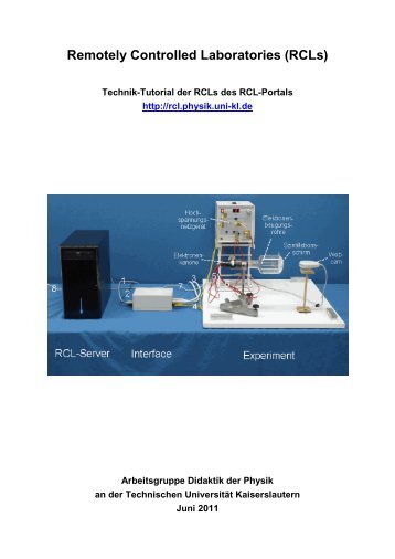 Remotely Controlled Laboratories (RCLs) - RCL-Portal
