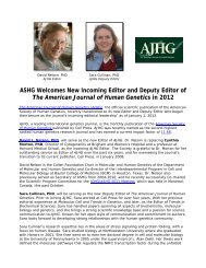 ASHG Welcomes New Incoming Editor and Deputy Editor of The ...