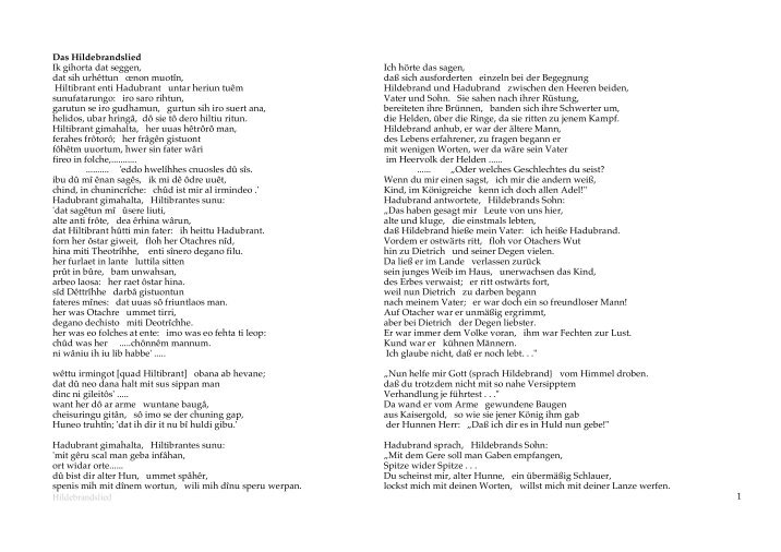 Hildebrandslied Magazine