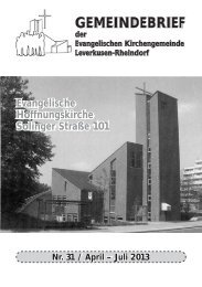 Gemeindebrief Nr. 31 - Rheindorf