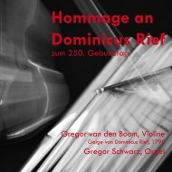 Hommage an Dominicus Rief - Gregor-schwarz.de