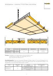 Abhängedecke – verdecktes T-Profil/ Platten demontierbar - Heraklith