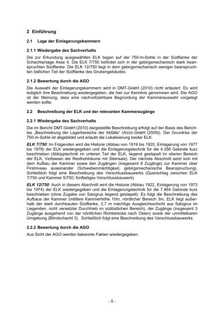 Faktenerhebung zur Rückholung der radioaktiven Abfälle ... - PTKA