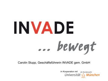 Carolin Stupp, Geschäftsführerin INVADE gem. GmbH - BICC net