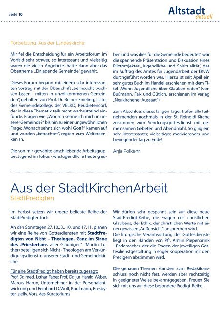 Ausgabe 6 - in der Altstädter Nicolaikirche