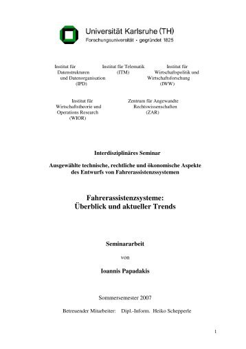 Fahrerassistenzsysteme: Überblick und aktueller Trends
