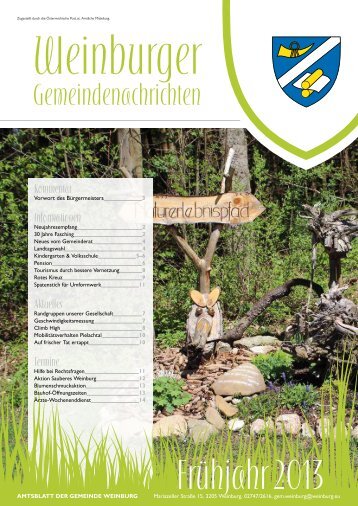 Frühjahr 2013 - Gemeinde Weinburg