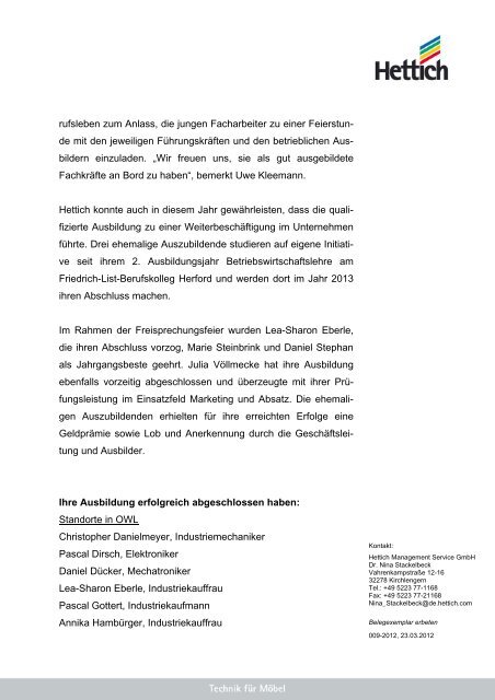 Artikel als PDF - Hettich