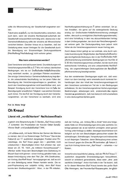 Anwaltsblatt 1998/02 - Österreichischer Rechtsanwaltskammertag