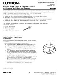 Using a Green Laser to Program Lutron Ceiling and Wall-Mounted ...