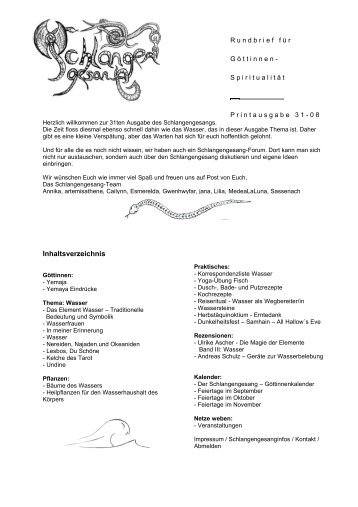 PDF-Ausgabe - Schlangengesang