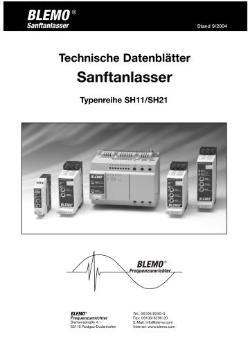 Sanftanlasser Technische Datenblätter Sanftanlasser ... - Blemo