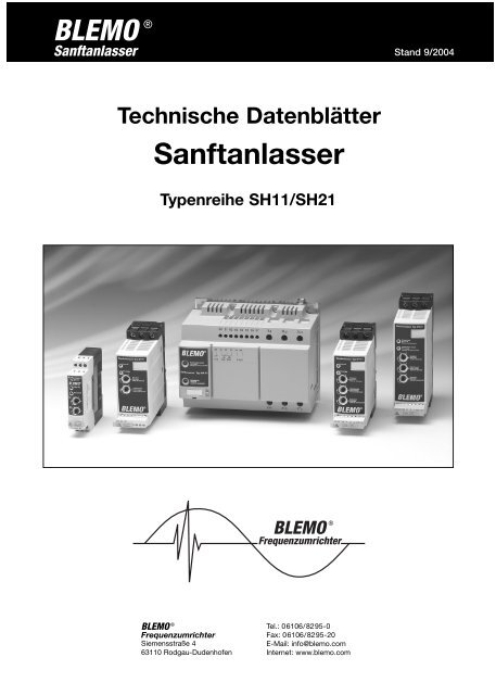 Sanftanlasser Technische Datenblätter Sanftanlasser ... - Blemo