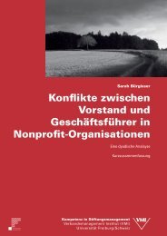 Konflikte zwischen Vorstand und Geschäftsführer in Nonprofit ... - VMI